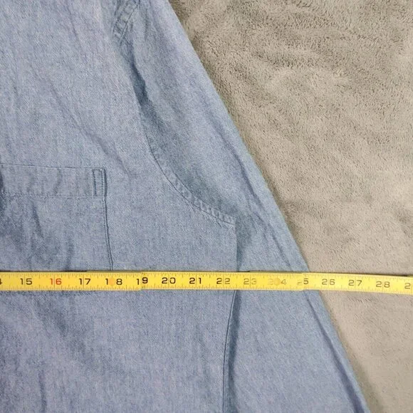 Brooks Brothers Shirt Adult Large Blue Button Up Regent Casual Preppy Solid Men - Picture 5 of 7